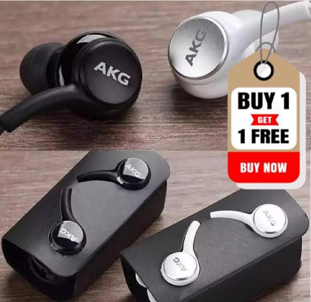 (Buy 1 Get 1 Free) AKG Handsfree - Universal AKG Handfree For All Android Devices Having 3.5mm Headphone Jack - Tuned By Samsung - PUBG AKG Earphone - Handfree For Music - EO-IG955 - Black Color